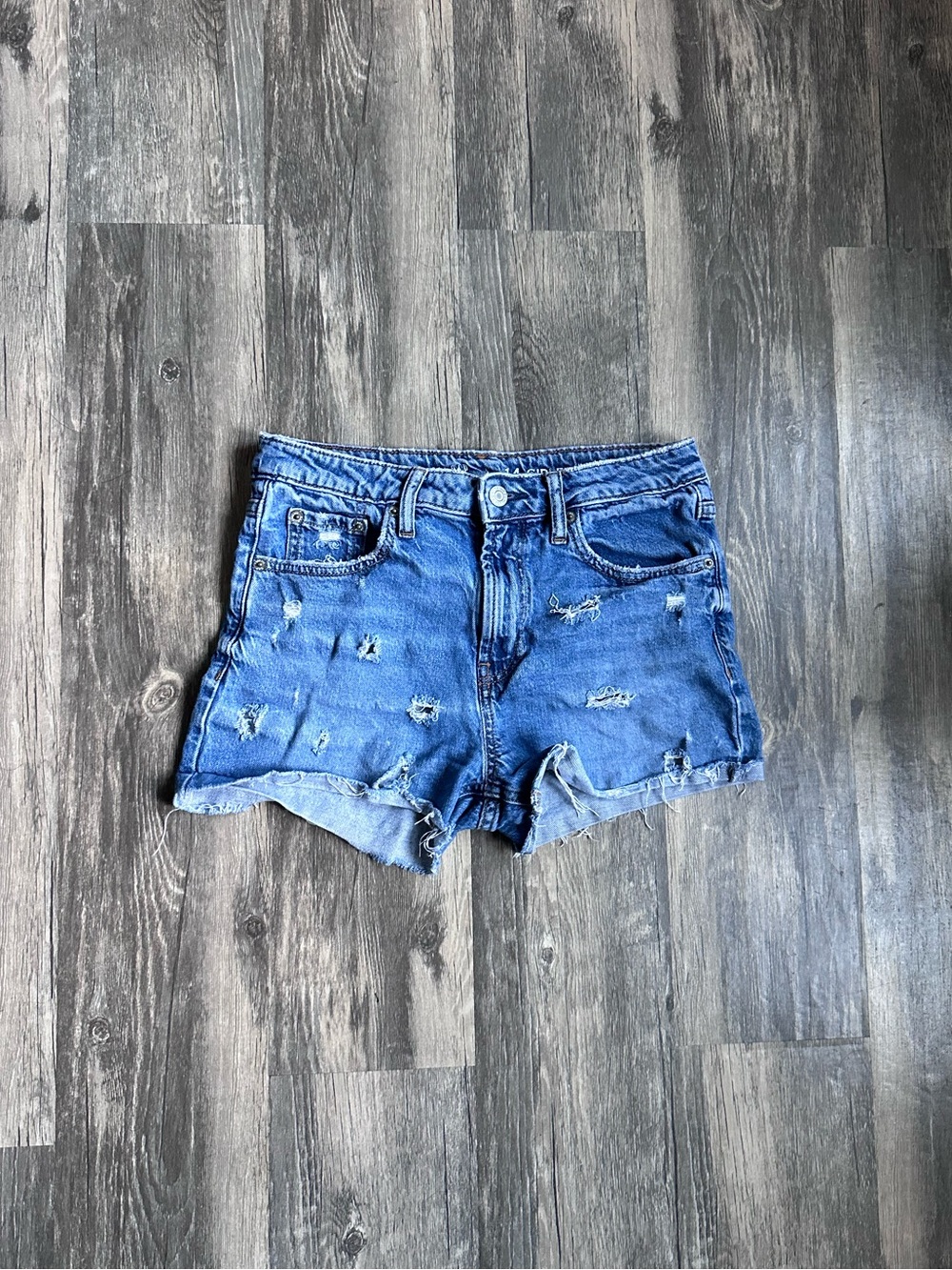 Gap Kids Girlfriend High Rise Light Blue Denim Shorts Youth Girls Size 14